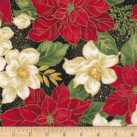 Timeless Treasures Poinsettia Fabric 